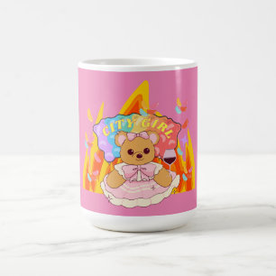 Mikitiez sommar nalle geléröd vin-brand kaffemugg