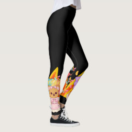 Mikitiez sommar nalle geléröd vin-brand leggings