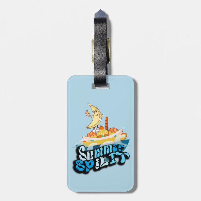 Mikitiez sommarwindsurf bananasplit glass bagagebricka (Baksidan Lodrät)