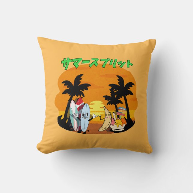 Mikitiez sommarwindsurf bananasplit glass kudde (Framsida)