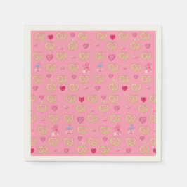 Mikitiez söta, mysiga valentindebröd pappersservett