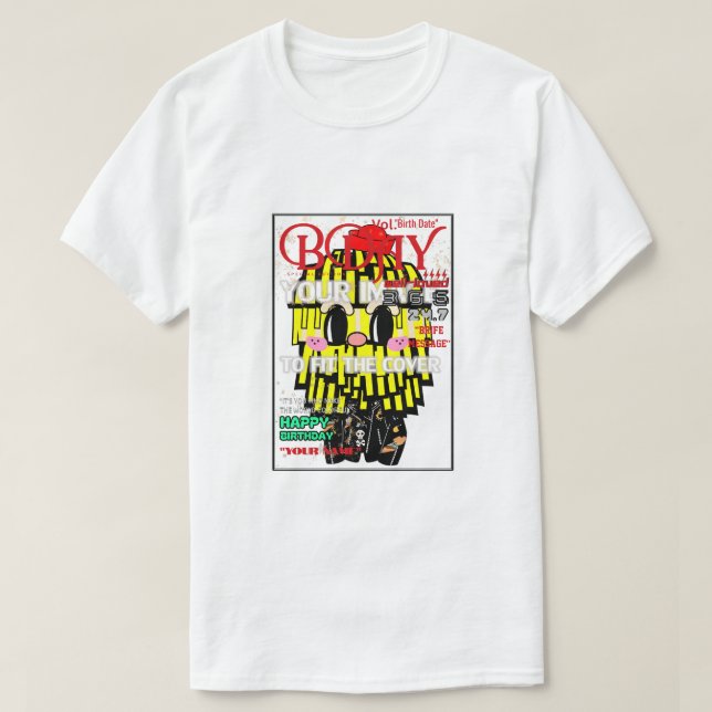 Mikitiez specialeditor-fotobooth från födelsedagst t shirt (Design framsida)