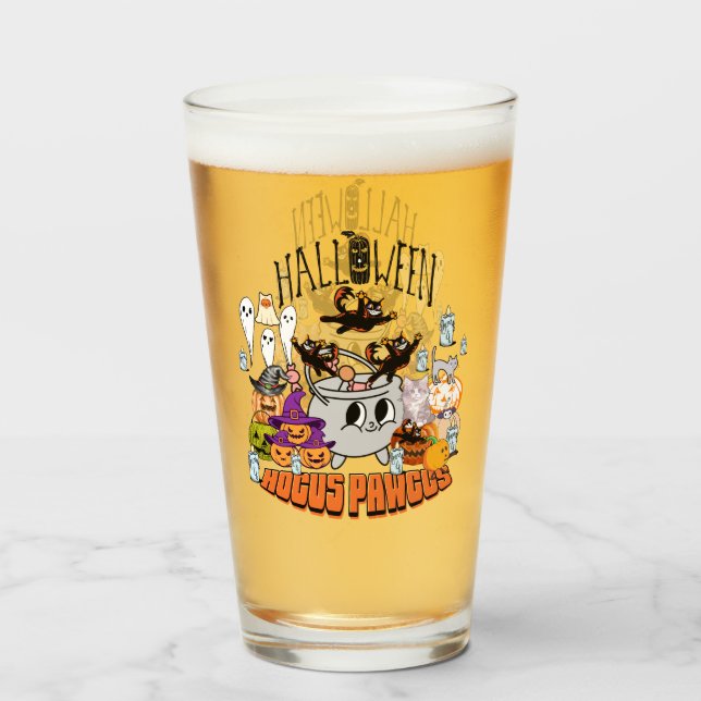 Mikitiez svarta cat spooky halloween vibes ghouls glaskopp (Baksida fylld)