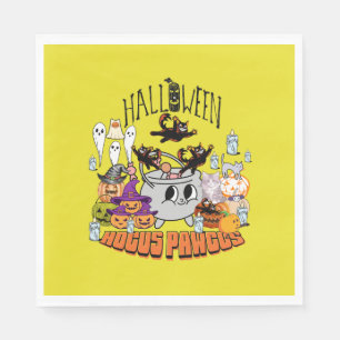 Mikitiez svarta cat spooky halloween vibes ghouls pappersservett