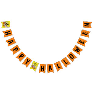 Mikitiez svarta cat spooky halloween vibes ghouls vimplar
