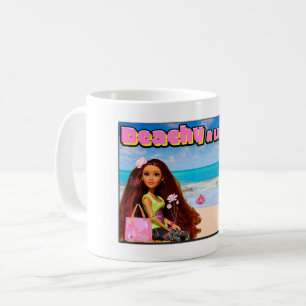 Mikitiez Thailand coconut strand lotus rosa white Kaffemugg