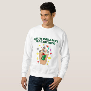 Mikitiez Trex dinosaur icedkaffe caramel julafton Lång Ärmad Tröja