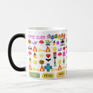 Mikitiez videogame pixel halloween-scoky fladdermu magisk mugg