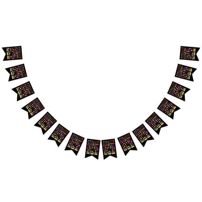 Mikitiez videogame pixel halloween-scoky fladdermu vimplar (Alla)