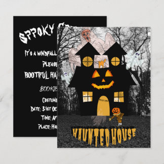 Mikitiez vintage halloween kusliga stämningar pump inbjudningar