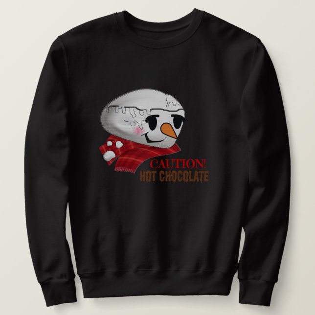 Mikitiez warm christmas winter melthotchocolate lång ärmad tröja (Design framsida)