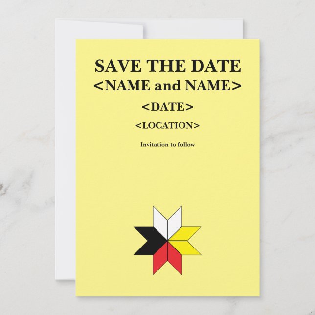 Mi'kmaq/Celtic Save Date Card Spara Datumet (Framsida)