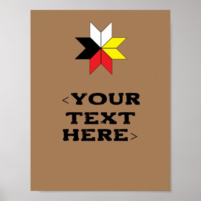 Mi'kmaq Star Skriv ut Poster (Framsidan)