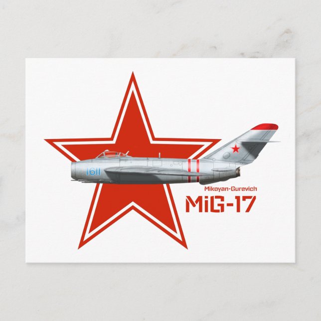 Mikoyan Guervich MiG-17 Vykort (Framsida)
