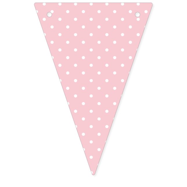 Mikro prickmönster Vitt - Rosa Vimplar (Första flaggan)