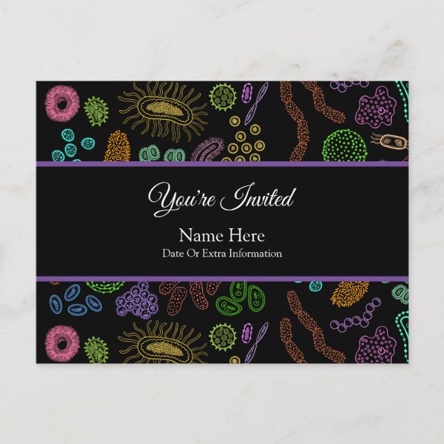 Mikrober Inbjudan Vykort (Framsida)