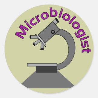 Mikrobiolog T-Shirts och Gifts Runt Klistermärke