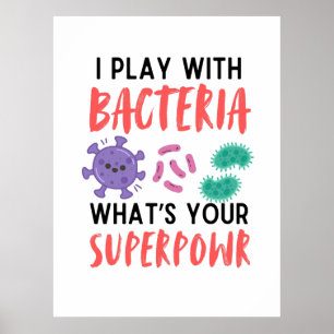 Mikrobiolog, vetenskapsman, mikroskopisk livsstil poster