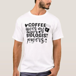 Mikrobiologer med kaffepulver Ge T Shirt