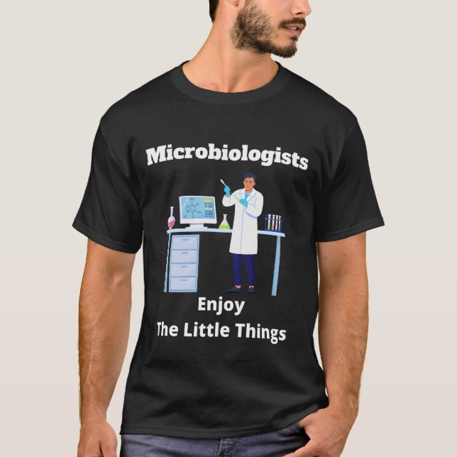 Mikrobiologer Njut av lilla Sak T Shirt (Framsida)