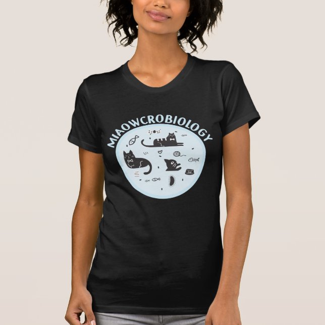 Mikrobiologi Bacteria Microscope Cute Biology T Shirt (Framsida)
