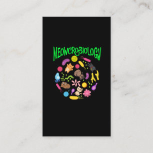 Mikrobiologi Cat Lover Scientist Cute Kitten Visitkort