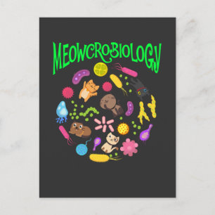 Mikrobiologi Cat Lover Scientist Cute Kitten Vykort