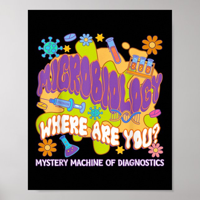 Mikrobiologi Mysteri Maskin i Diagnostics Lab Vi Poster (Framsidan)