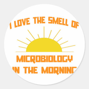 Mikrobiologi på morgonen runt klistermärke