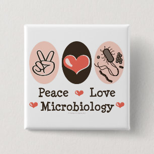 Mikrobiologiknapp för Peace Kärlek Knapp
