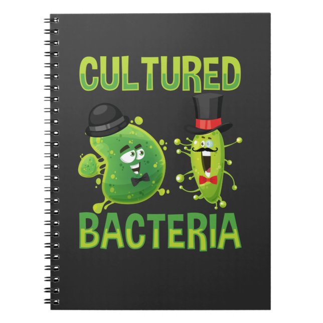 Mikrobiologisk kultur Bacteria Science Pun Anteckningsbok (Framsidan)