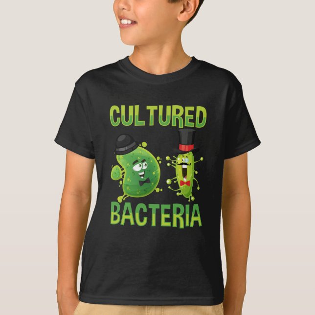 Mikrobiologisk kultur Bacteria Science Pun T Shirt (Framsida)