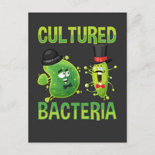 Mikrobiologisk kultur Bacteria Science Pun Vykort