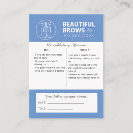 Mikrobladande efterbehandlingsanvisningar och Möte Visitkort