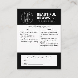 Mikrobladande efterbehandlingsanvisningar och Möte Visitkort