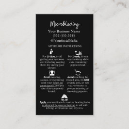 Mikrobladen eftervård, 3,5 x 2,0-tums Affärskort Visitkort