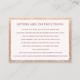 Mikroblading Aftercare Instructions Glitter Visitkort