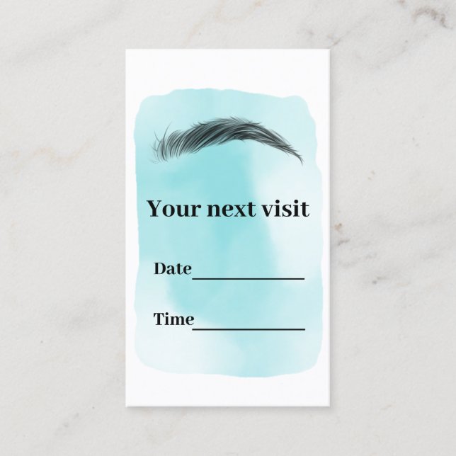 Mikroblading Brows Salon-avtalskort Tidsbeställning Kort (Framsida)