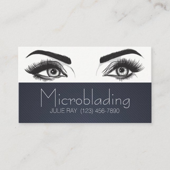 Mikroblading , Eyebrows, Tattoo, Permanent Makeup Visitkort (Framsida)