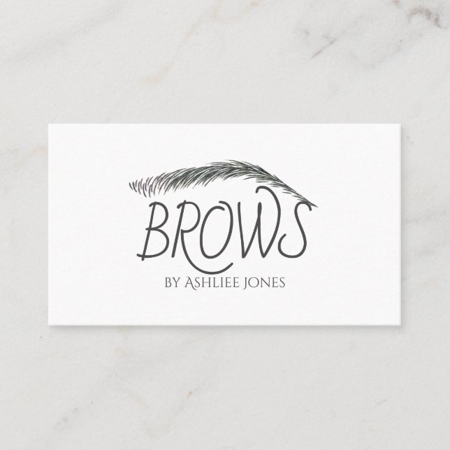 Mikroblading , Eyebrows, Tattoo, Permanent Makeup Visitkort (Framsida)