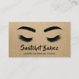 Mikroblading Makeup Eyelash Studio Logotyp QR-kode Visitkort