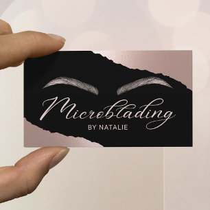 Mikroblading Ro Guld Typography Brows Salon Visitkort