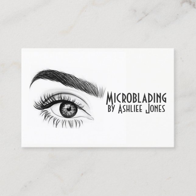 Mikroblande eyebrows & Lash Salon Visitkort (Framsida)