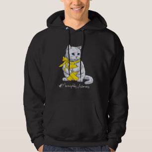 Mikrocefalios medvetenhetsmånad Gul band Katt Hoodie