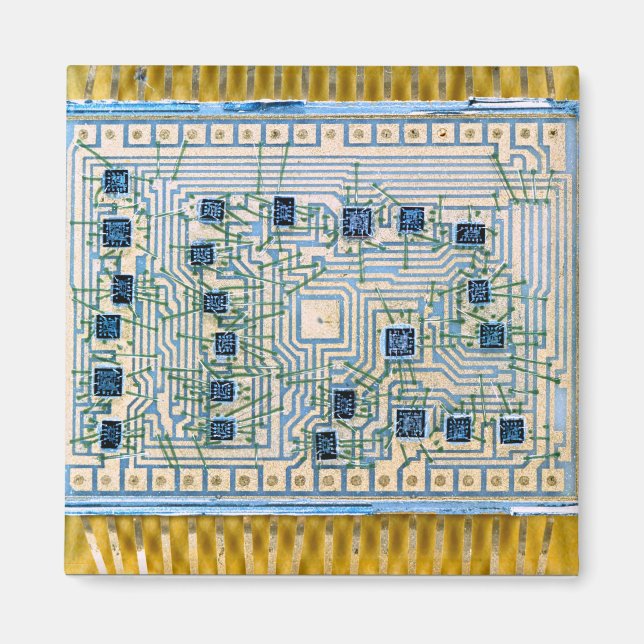 Mikrochips och kretsar magnet (Framsidan)