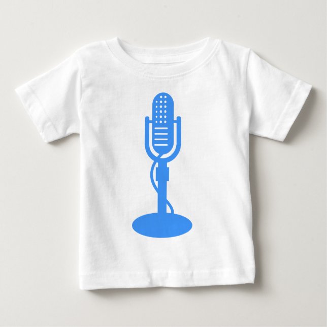 Mikrofon - Baby blue Tee Shirt (Framsida)