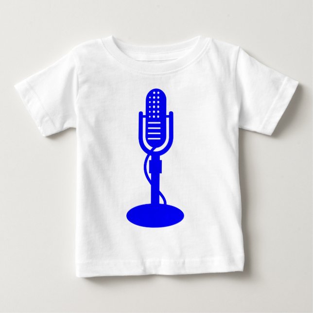Mikrofon - Blå Tee Shirt (Framsida)