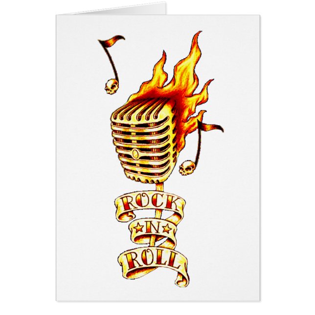 Mikrofon för stenN rulle Hälsningskort (Framsidan)