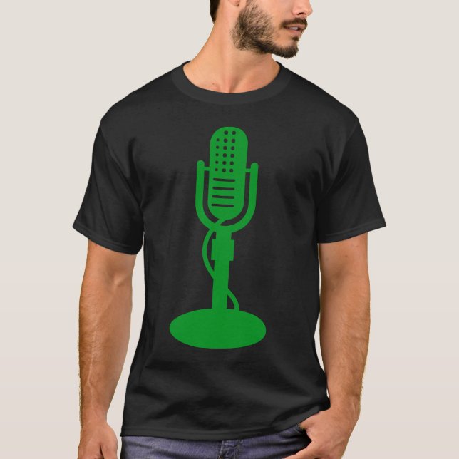 Mikrofon - Grass Grönt Tee Shirt (Framsida)