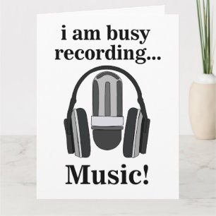 Mikrofon Hörlurar Inspelning Musik Kort